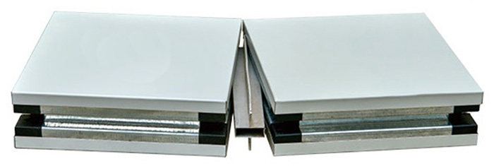 中字铝型玻镁手工彩钢夹芯板安装结构图