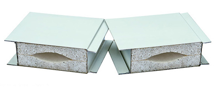 企口型硫氧镁机制彩钢夹芯板安装结构图